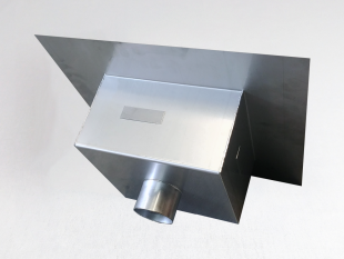 Inox talni sifon Z REŠETKO, dimenzij 300mm x 300mm x 191mm Ø110mm vertikalno POVOZEN PROTIZDRSEN s PRIROBNICO za HIDROIZOLACIJO